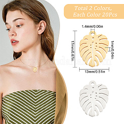 20 шт. подвески из нержавеющей стали 201 двух цветов&nbsp;STAS-SC0004-12