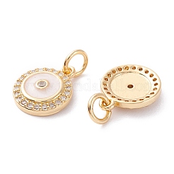 Латунные микропаве прозрачные кубические циркониевые подвески ZIRC-A019-08G