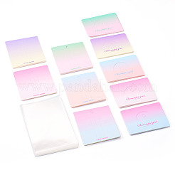 100 шт. прямоугольные градиентные цветные бумажные заколки для волос с демонстрационными карточками&nbsp;CDIS-TA0001-32