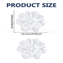 1 пара сережек-гвоздиков из смолы с цветком&nbsp;EJEW-LP0008-007