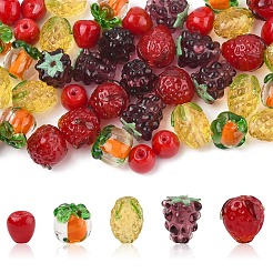 10шт ручной работы бусины лэмпворк&nbsp;LAMP-YW0001-40