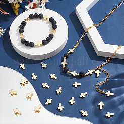 30шт. латунные бусины крестообразные&nbsp;KK-ME0002-39