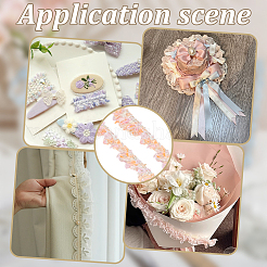 15 ярд полиэстеровой кружевной отделки&nbsp;SRIB-PH0001-57B