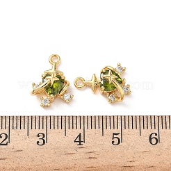 Латунные микро проложить кубического циркония подвески&nbsp;KK-D504-26C-G