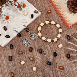 80 г 4-х цветных деревянных бусин&nbsp;WOOD-SC0002-18