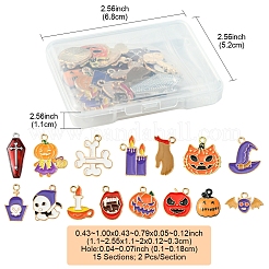 30шт 15 стиля подвески из сплава с эмалью&nbsp;ENAM-FS0001-90