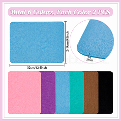 12шт прямоугольная фетровая ткань&nbsp;DIY-PH0032-57