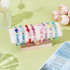 16 комплект из 2 браслетов из полимерной глины с бусинами хейши для женщин&nbsp;BJEW-GO0001-34