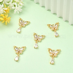 5 шт. Латунные подвески с микропаве&nbsp;KK-YW0003-65