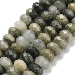 Натуральные зеленые рутиловые кварцевые бусины&nbsp;G-C259-A08-8x12mm