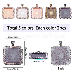 Сеттинги кабошон сплав горный хрусталь кулон&nbsp;ALRI-SC0001-002