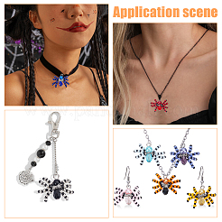 18шт 9 цвета стеклянные подвески&nbsp;PALLOY-WR00004