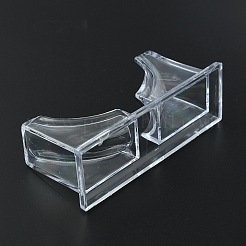Прозрачные акриловые одинарные стойки для браслетов&nbsp;BDIS-WH0010-01