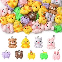 20 шт. подвески из непрозрачной смолы в виде животных&nbsp;CRES-YW0002-51