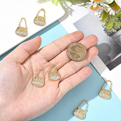 6шт латунные подвески с микропаве и кубическим цирконием&nbsp;KK-BBC0019-72