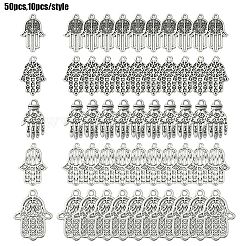 50шт 5 стиля подвески из сплава в тибетском стиле&nbsp;TIBEP-YW0001-79