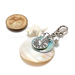 Подвесные украшения из натуральных пресноводных ракушек&nbsp;HJEW-JM03072