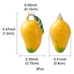 2шт латунные эмалированные подвески&nbsp;KK-YW0001-89