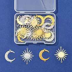 24 шт. 4 стиля подвески-подвески для соединителей из латуни с покрытием стойки&nbsp;KK-FS0002-03