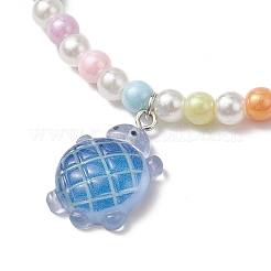 8шт 8 цвета акриловые бусины эластичные браслеты для женщин&nbsp;BJEW-JB11709