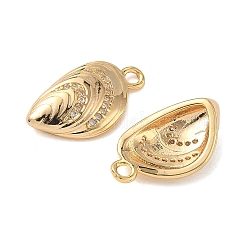 Подвески из прозрачных кубических цирконий с микропаве из океанической латуни&nbsp;KK-B160-42G-05