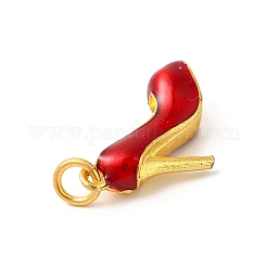 Подвески из эмали из сплава с покрытием стойки с прыгающим кольцом&nbsp;ENAM-M048-32MG-E