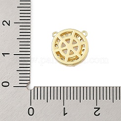 Шармы-соединители из латуни с микропаве из кубического циркония&nbsp;LS-KK-U041-01G-01