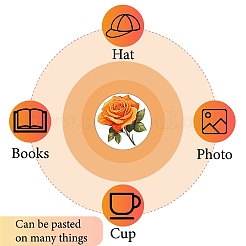 8 лист пластиковые водонепроницаемые самоклеящиеся наклейки с картинками&nbsp;DIY-WH0428-078