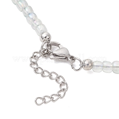 6 шт. 6 варианта ожерелья из искусственной бирюзы в виде морской черепахи с бусинами из стекла для женщин&nbsp;NJEW-JN05931