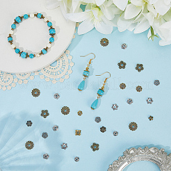 360шт 12 стиля колпачки из сплава в тибетском стиле&nbsp;TIBE-SC0002-31