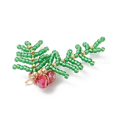 Подвески из стеклянных бусин в виде листьев&nbsp;PALLOY-MZ00958