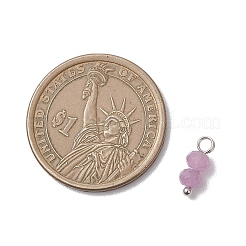 11 шт. подвески-рондель из натурального малайзийского нефрита двух цветов&nbsp;PALLOY-JF04797-02