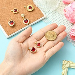 6 шт. 6 стиля латунных подвесок с кубическим цирконием&nbsp;KK-CJ0003-85