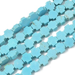 Шестеренка крест натуральный магнезит бусины нити G-N0131-04D