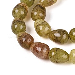 Выпечки нарисованные потрескивание стеклянные бусины пряди&nbsp;DGLA-N019-03A-08