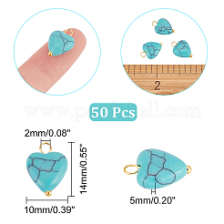 50шт подвески из синтетической бирюзы&nbsp;G-AR0004-97