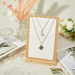 Бамбуковые стенды-органайзеры для ожерелья с наклонной спинкой&nbsp;NDIS-WH20007-01B-01