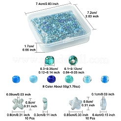 Стеклянные круглые бусины с красками для выпечки со стеклянными бусинами&nbsp;SEED-FS0001-23