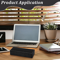 Прямоугольные коробки для хранения ручек из искусственной кожи&nbsp;LS-CON-WH0107-33B