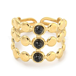 Ионное покрытие (ip) 304 нержавеющая сталь синтетические бирюзовые манжеты кольца&nbsp;G-Z056-05G-02