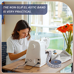 Жаккардовая полиэстеровая лента длиной 25 м.&nbsp;OCOR-WH0088-82B