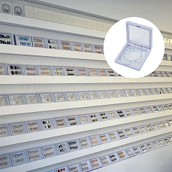 Квадратные пластиковые коробки для презентаций ювелирных изделий CON-WH0097-04