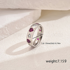 Латунные кольца с цирконием микро паве для женщин&nbsp;AJ0681-1