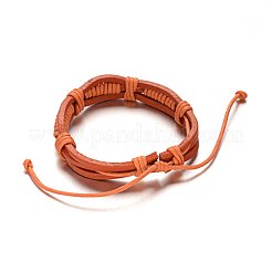 Регулируемые браслеты шнур кожаный&nbsp;BJEW-M169-12B