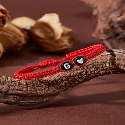 1шт регулируемый нейлоновый шнур плетеный браслет для женщин и мужчин&nbsp;BJEW-LP0001-31B-G