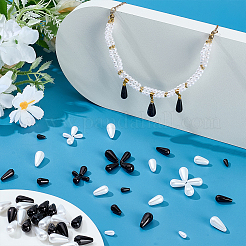 360 шт. 2-х цветные бусины из АБС-пластика с имитацией жемчуга&nbsp;KY-WR0001-11