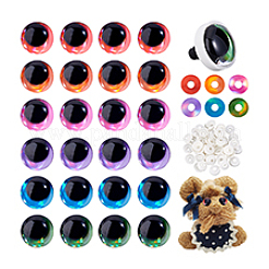 48 шт. 6-цветный глаз для безопасного изготовления поделок из смолы&nbsp;DIY-PH0030-99B