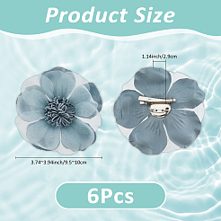 6 шт. цветочные тканевые броши для рюкзака&nbsp;JEWB-FH0002-38C