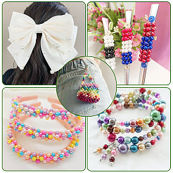 150 г 5 цвета бусины из абс-пластика с имитацией жемчуга&nbsp;KY-TA0001-44B