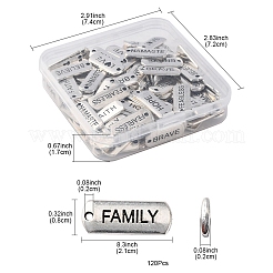120 шт. 12 стиля тибетского стиля сплава прямоугольные подвески&nbsp;FIND-FS0003-63